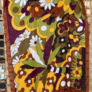Retro mod rayon vintage scarf